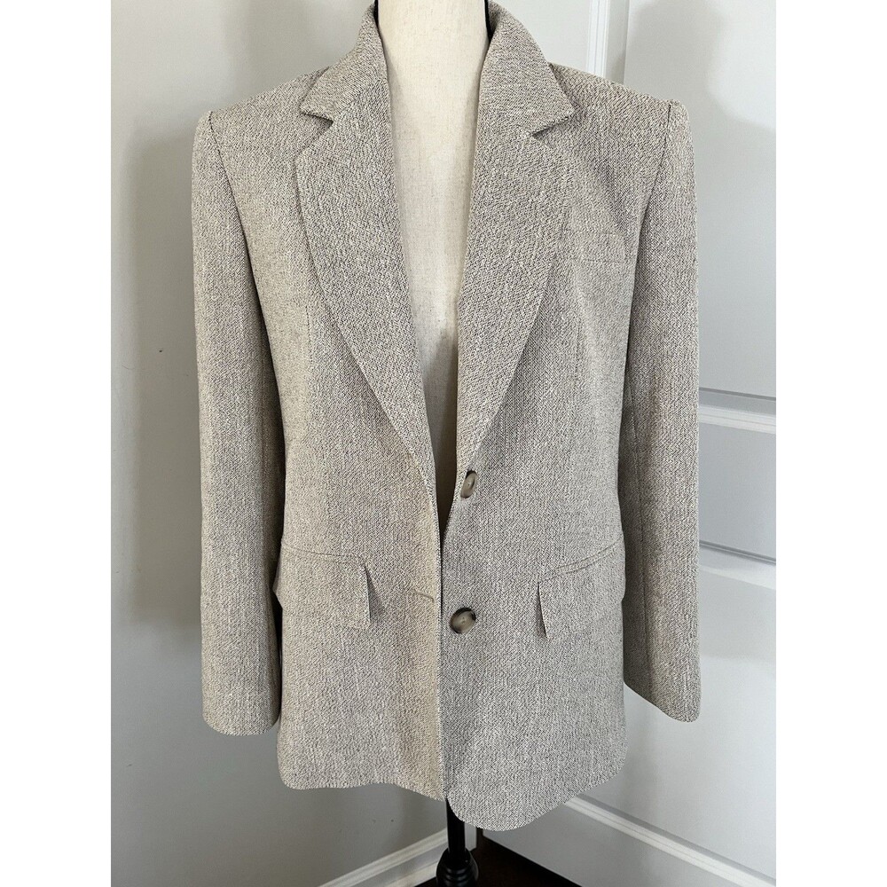 ZARA Textured Blazer Tan Size XS EUC